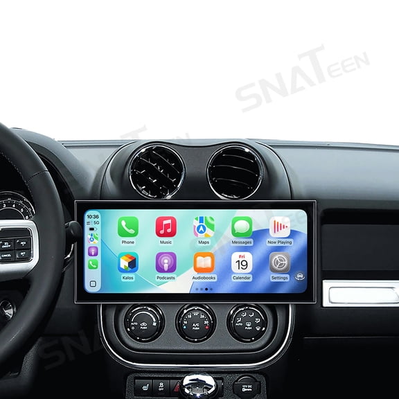 SNATEEN 15.8 inch Carplay Screen/Radio/Multimedia Player for Jeep Compass 2011-2016 Car Navigation/GPS Upgrade Headunit Android Display 1080P Touch Screen Receiver Replace System