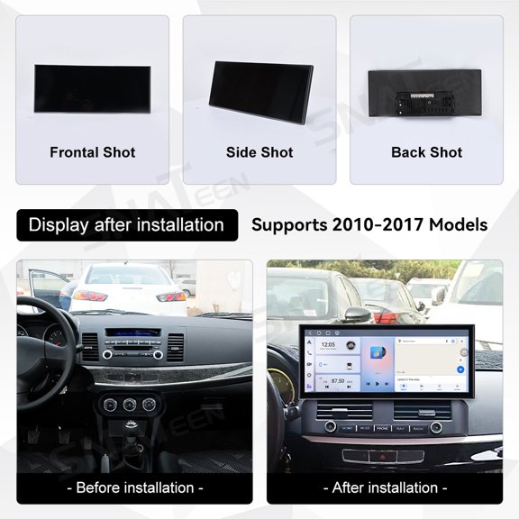 SNATEEN 15.8 inch Carplay Screen/Radio/Multimedia Player for Mitsubishi Lancer EX 2010-2017 Car Navigation/GPS Android 15 Upgrade Headunit 1080P Touch Screen Device Replace System