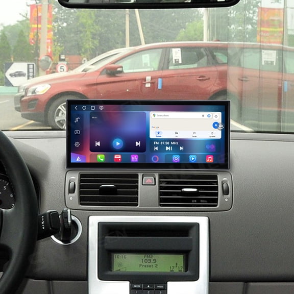 SNATEEN 15.8 inch Carplay Screen/Radio/Multimedia Player for Volvo S40 2004-2012 Car Navigation/GPS Upgrade Headunit Android Display 1080P Touch Screen Receiver Replace System