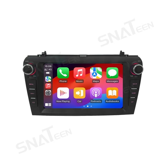 SNATEEN 8.0 inch Carplay Screen/Radio/Multimedia Player for Mazda 3 2009 2010 2011 2012 Model Car Navigation/GPS Upgrade Headunit Android Display 1080P Touch Screen Receiver Replace System