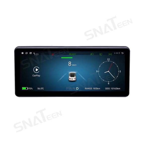 SNATEEN 8.8 inch Car Digital Cluster LCD Screen Instrument Panel for Tesla Model 3 Model Y Virtual Cockpit Speedometer Dashboard Upgrade Universal Fit Linux Car Accessories