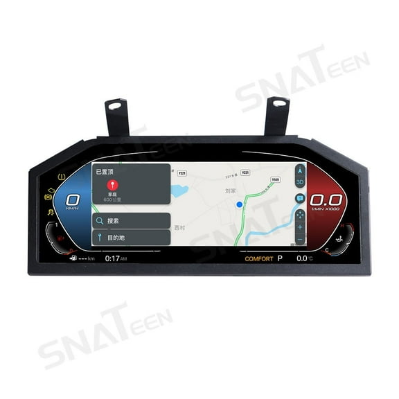 SNATEEN Car Digital Cluster LCD Screen Instrument Panel for BMW 5 Series E60/E61 2003-2009 Models Virtual Cockpit Speedometer Dashboard Upgrade Universal Fit Linux Car Accessories