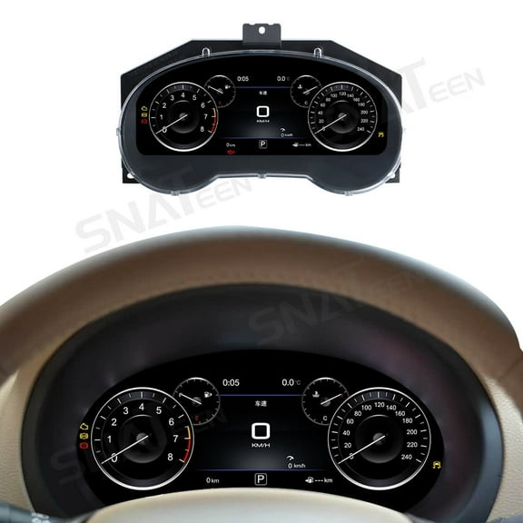 SNATEEN Car Digital Cluster LCD Screen Instrument Panel for Nissan Teana/X-Trail/Qashgai 2013-2022 Models Virtual Cockpit Speedometer Dashboard Upgrade Universal Fit Car Accessories