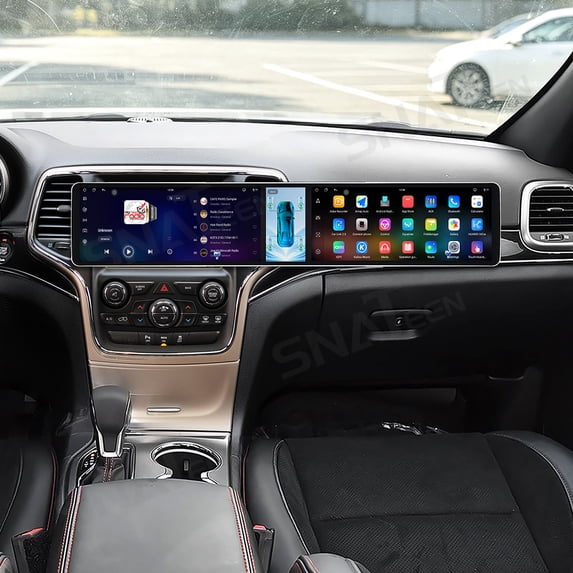 SNATEEN Dual 12.3 inch Carplay Screen/Radio for Jeep Grand Cherokee ...