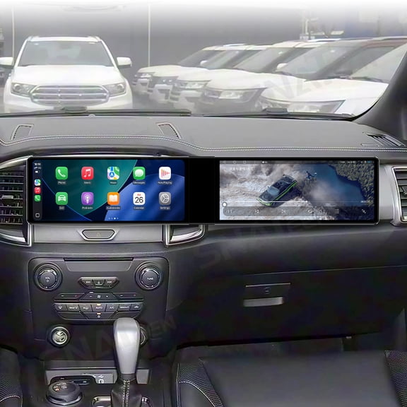 SNATEEN Dual 12.3 inch Carplay Screen/Radio/Multimedia Player for Ford Everest/Ranger 2015-2018 Car Navigation/GPS Upgrade Headunit Android Display 1080P Touch Screen Receiver Replace System