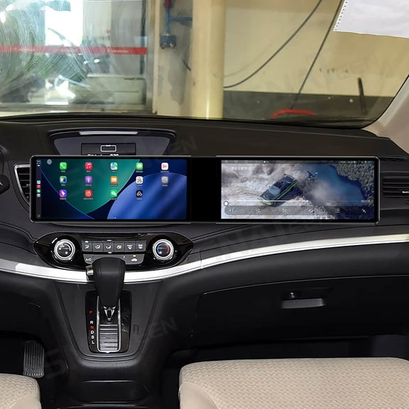 SNATEEN Dual 12.3 inch Carplay Screen/Radio/Multimedia Player for Honda CR-V 2012 2013 2014 2015 2016 Car Navigation/GPS Upgrade Headunit Android Display 1080P Touch Screen Receiver Replace System