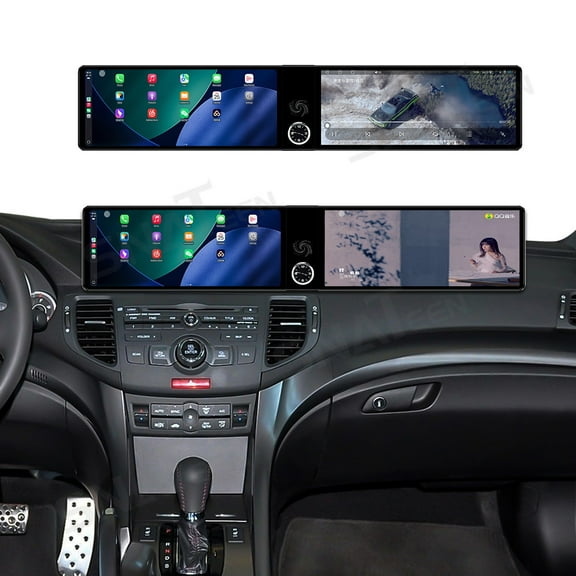 SNATEEN Dual 12.3 inch Carplay Screen/Radio/Multimedia Player for Honda Spirior 2009-2013 Models Universal Car Navigation/GPS Upgrade Headunit Android Display 1080P Touch Screen Replace System