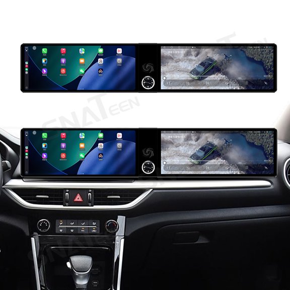 SNATEEN Dual 12.3 inch Carplay Screen/Radio/Multimedia Player for Kia K3 2019-2025 Universal Car Navigation/GPS Upgrade Headunit Android Display 1080P Touch Screen Replace System