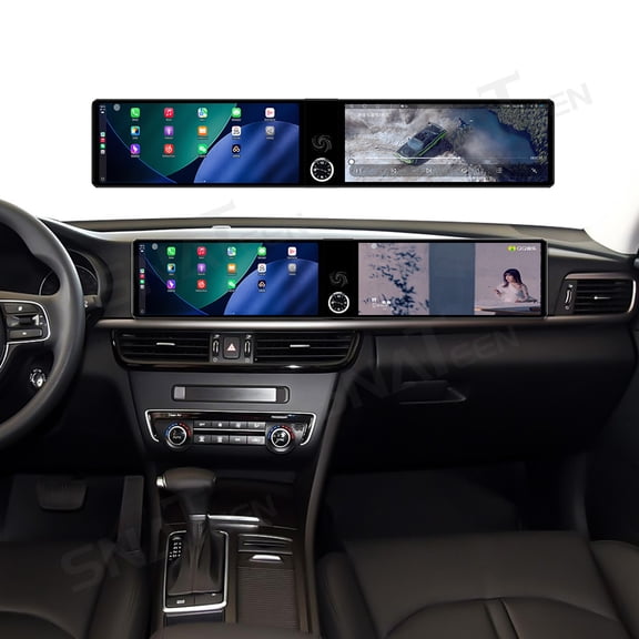 SNATEEN Dual 12.3 inch Carplay Screen/Radio/Multimedia Player for Kia K5 2016 2017 2018 2019 Models Universal Car Navigation/GPS Upgrade Headunit Android Display 1080P Touch Screen Replace System