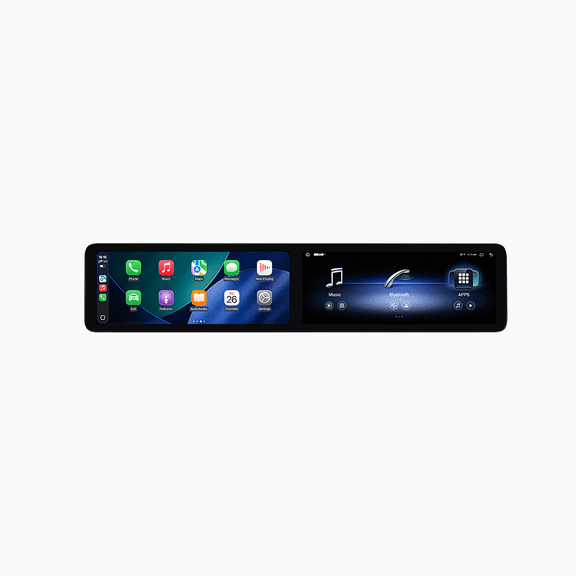 SNATEEN Dual 12.3 inch Carplay Screen/Radio/Multimedia Player for Mercedes-Benz C 2011 2012 2013 2014 Universal Car Navigation/GPS Upgrade Headunit Android Display 1080P Touch Screen Replace System