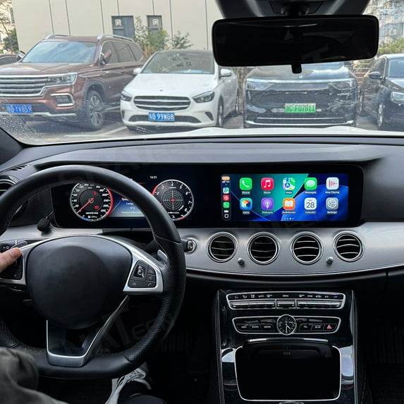 SNATEEN Dual 12.3 inch Carplay Screen/Radio/Multimedia Player for Mercedes-Benz E-Class W213 2016-2019 Car Navigation/GPS Upgrade Headunit Android Display 1080P Touch Screen Receiver Replace System