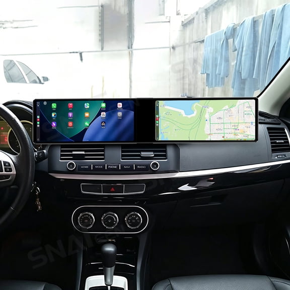 SNATEEN Dual 12.3 inch Carplay Screen/Radio/Multimedia Player for Mitsubishi Lancer EX 2010-2017 Car Navigation/GPS Android 13 Upgrade Headunit 1080P Touch Screen Device Replace System