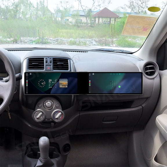 SNATEEN Dual 12.3 inch Carplay Screen/Radio/Multimedia Player for Nissan Sunny 2011 2012 2013 Car Navigation/GPS Upgrade Headunit Android Display 1080P Touch Screen Receiver Replace System