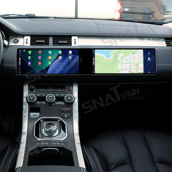 SNATEEN Dual 12.3 inch Carplay Screen/Radio/Multimedia Player for Range Rover Evoque 2012 2013 2014 2015 Car Navigation/GPS Upgrade Headunit Android Display 1080P Touch Screen Receiver Replace System
