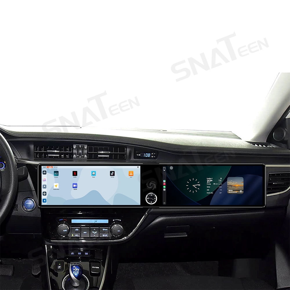 12 Inch Screen Rear SNATEEN Dual 12.3 inch Carplay Screen/Radio/Multimedia Player for ...