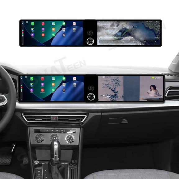 SNATEEN Dual 12.3 inch Carplay Screen/Radio/Multimedia Player for Volkswagen Lavida 2023-2024 Universal Car Navigation/GPS Upgrade Headunit Android Display 1080P Touch Screen Replace System