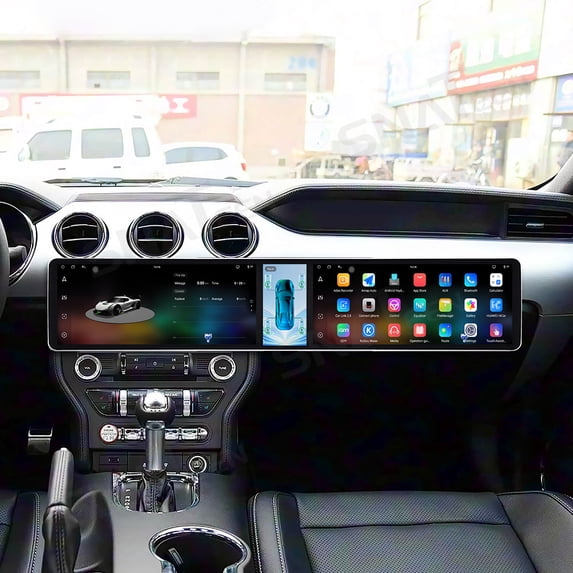 SNATEEN Dual 12.3 inch Carplay Screen/Radio for Ford Mustang 2015-2019 ...