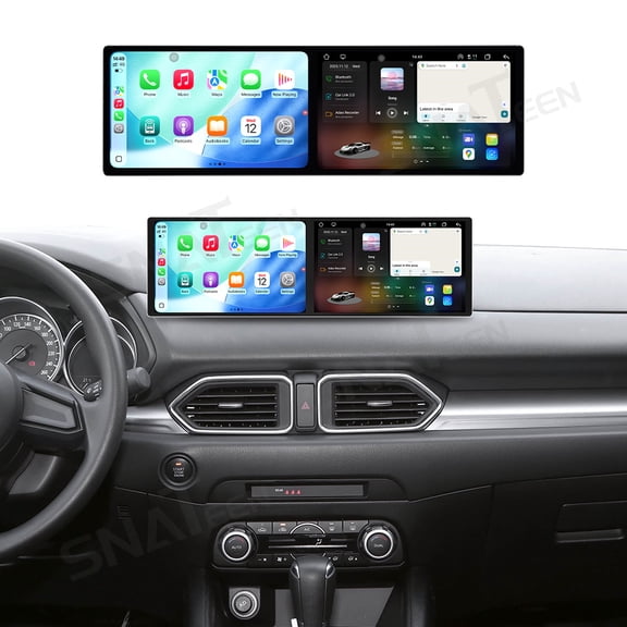 SNATEEN Dual 9.1 inch Carplay Screen/Radio/Multimedia Player for Mazda CX5 2022-2024 Universal Car Navigation/GPS Upgrade Headunit Android Display 1080P Touch Screen Replace System