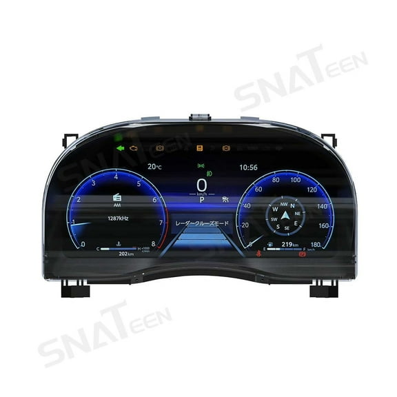 SNATEEN LCD Dashboard Instrument Panel for Toyota Alpha 20 Series Upgraded 40 Series 2008-2015 30 Series Upgraded 40 Series 2015-2023 Digital Dash Gauges Instrument Cockpit Speedometer Cluster