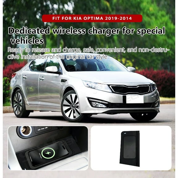 SNATEEN Wireless Charging Pad for KIA OPTIMA 2019-2014 Fast Qi Charger Direct Fit Replacement Phone Charger Upgrade Easy Installation