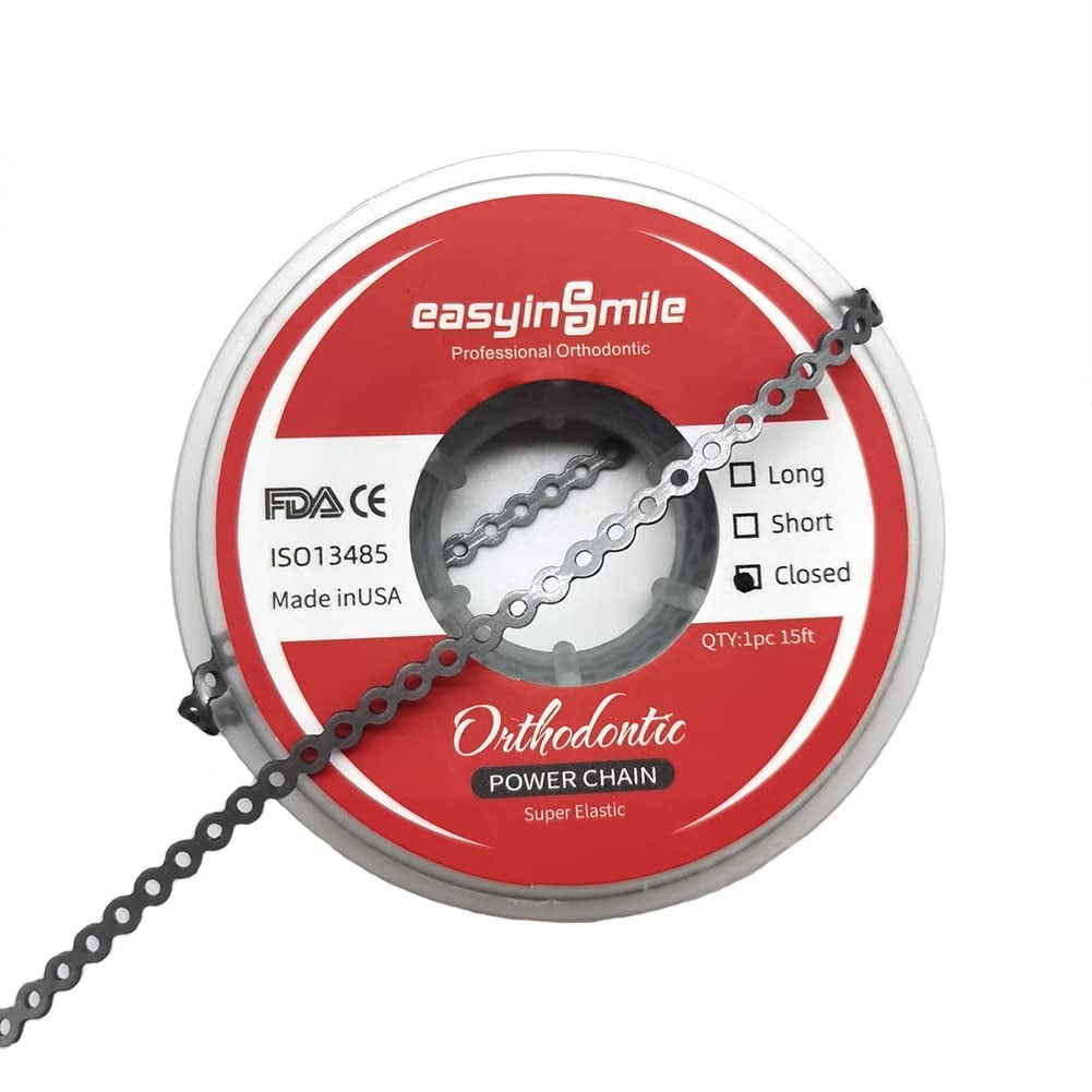 SNAWOP Dental Orthodontic Power Chain Multicolor Spool Elastic Rubber