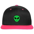 thumbnail image 1 of SNBCK Embroidered Green Alien-EM-0028-Black-Pink, 1 of 2