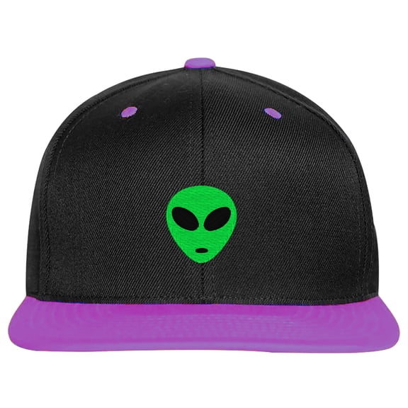 SNBCK Embroidered Green Alien-EM-0028-Black-Purple