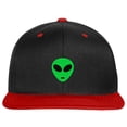thumbnail image 1 of SNBCK Embroidered Green Alien-EM-0028-Black-Red, 1 of 2