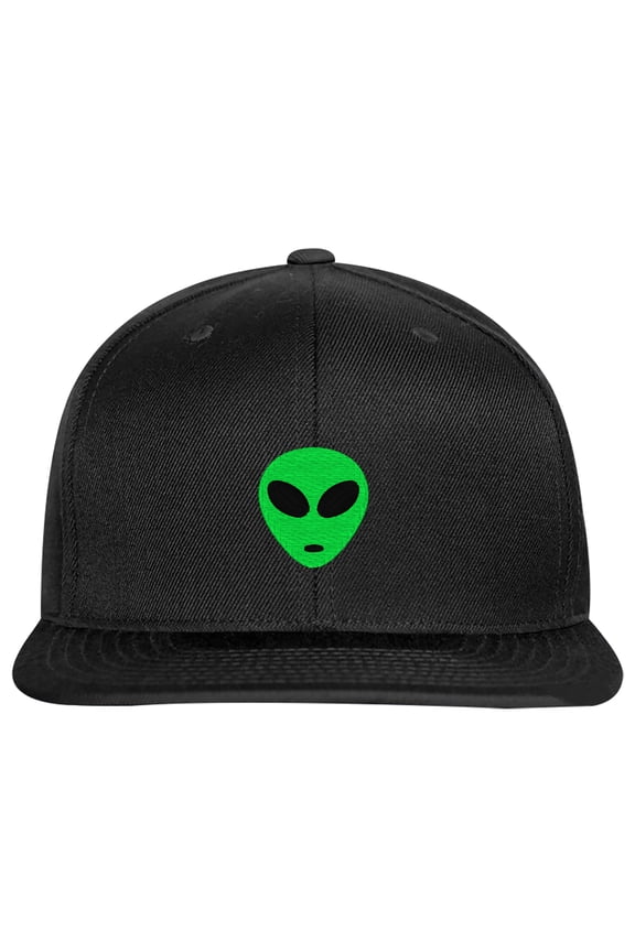 SNBCK Embroidered Green Alien-EM-0028-Black