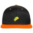 thumbnail image 1 of SNBCK Embroidered Taco Snapback Hat for Men and Women-EM-0017-Black-Orange, 1 of 2