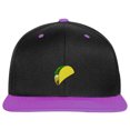 thumbnail image 1 of SNBCK Embroidered Taco Snapback Hat for Men and Women-EM-0017-Black-Purple, 1 of 2