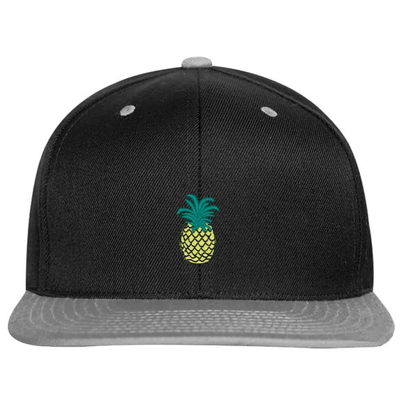 SNBCK Pineapple Embroidered Snapback Hat for Men and Women-EM-0009-Black-Gray