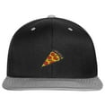 thumbnail image 1 of SNBCK Pizza Slice Pepperoni Embroidery Stitch, Snapback Hat EM-0008-Black-Gray, 1 of 2