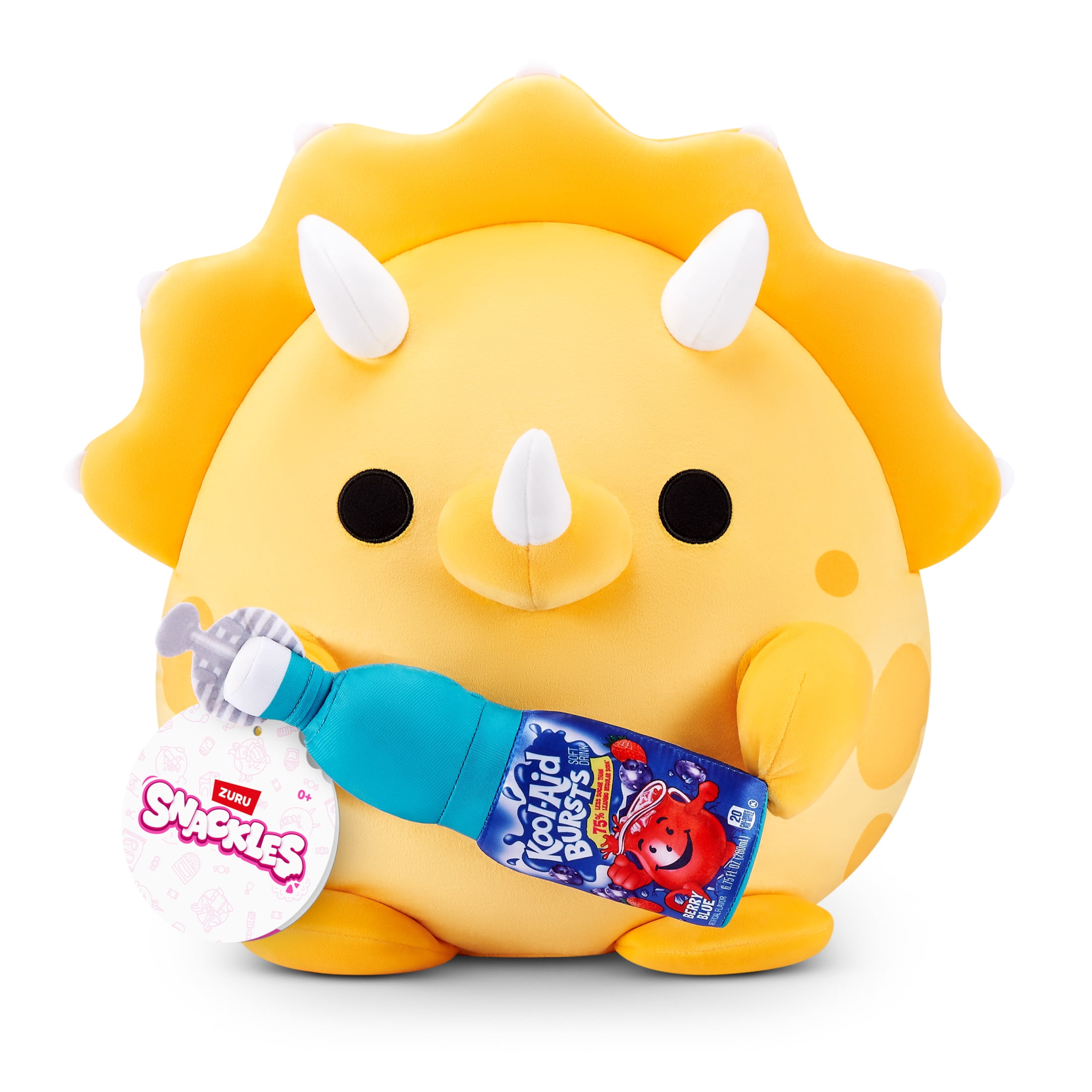 Snackles Licensed S3 8 inch (Kool Aid Bursts) Triceratops Plush