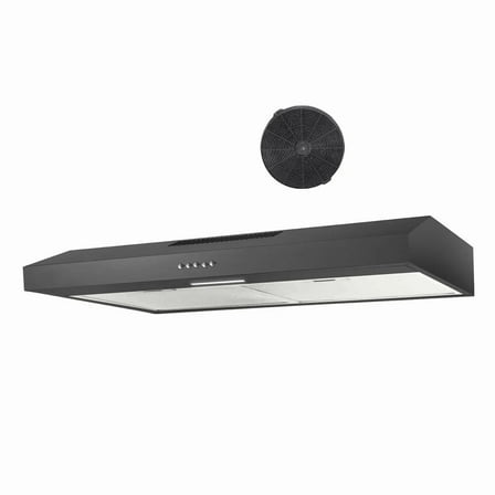 "Joeaonz 30"" Convertible Under Cabinet Range Hood with Mesh Filter and LED Light, 120V Stainless Steel Exhaust Vent"