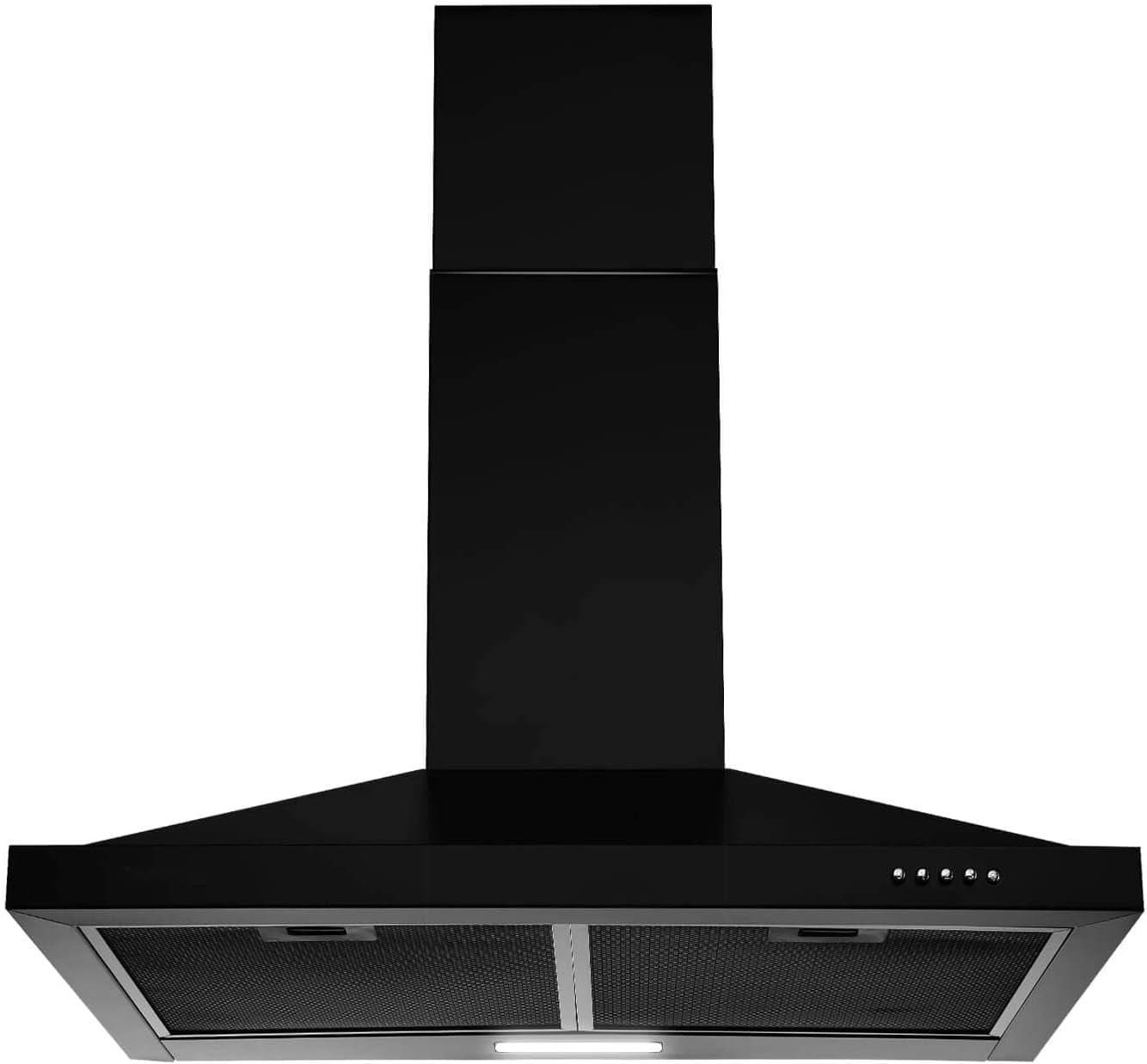 Joeaonz 24-inch Wall Mount Convertible Range Hood with LED Lighting, 450 CFM, Stainless Steel, 3-Speed