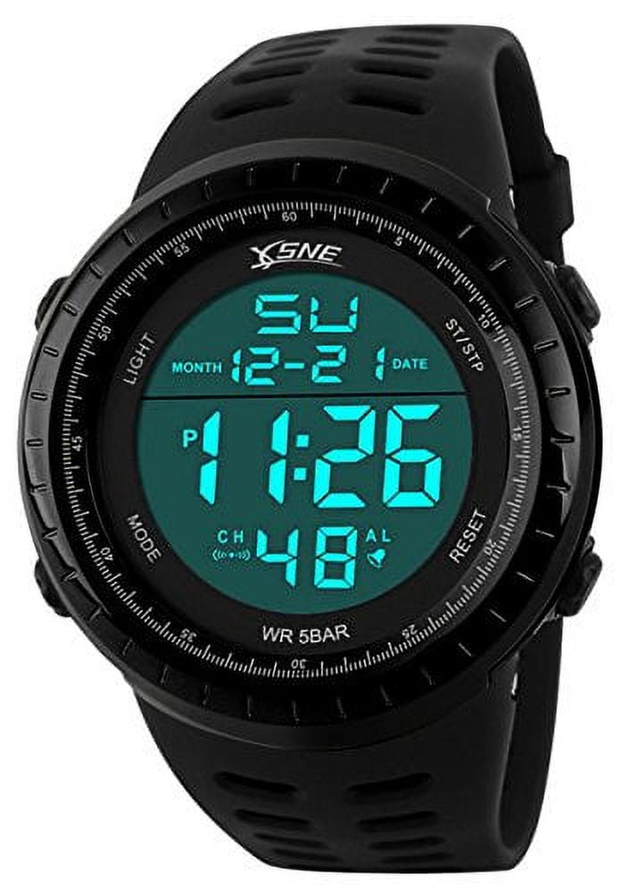 LED Digital Sports Watch, Water-Resistant, Military