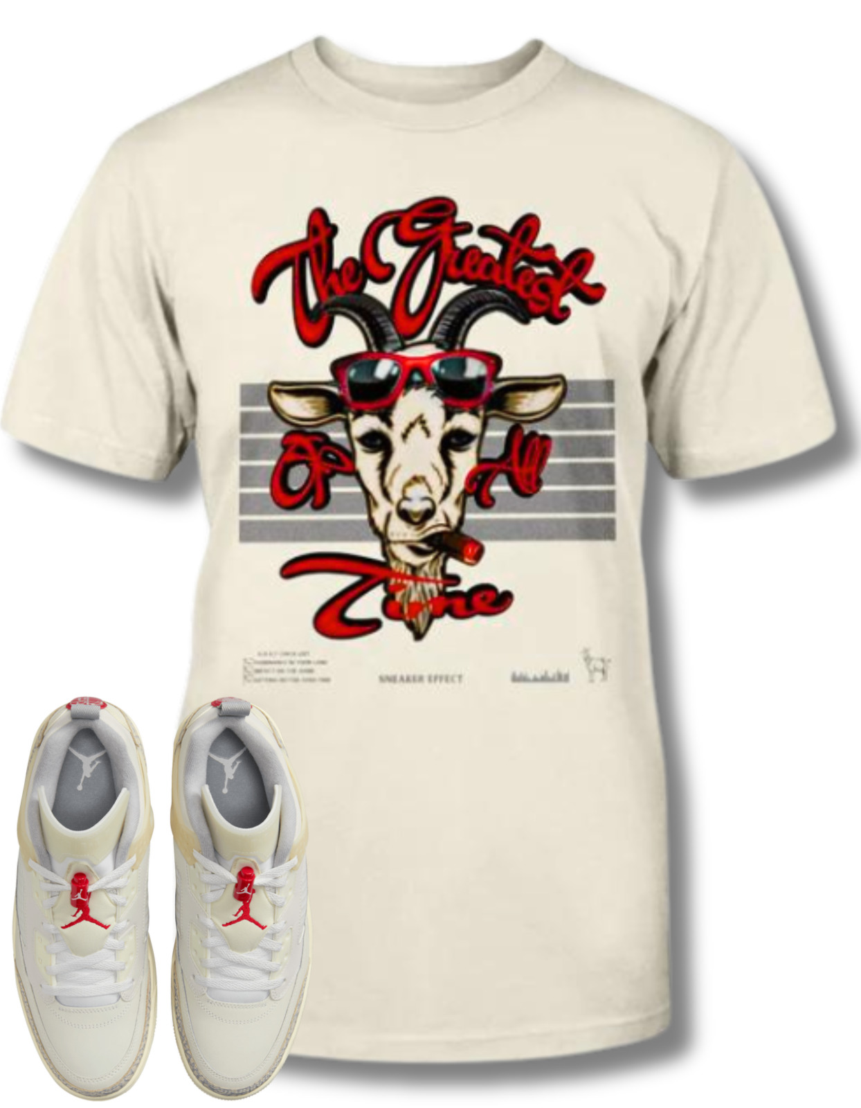 SNEAKER EFFECT TEE shirt to match AIR JORDAN SPIZIKE LOW COCONUT MILK ...