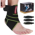 thumbnail image 1 of SNEINO Neoprene Ankle Support, Breathable Comfortable Adjustable Ankle Stabilizer,One Size Fits All, Green, 1 of 7