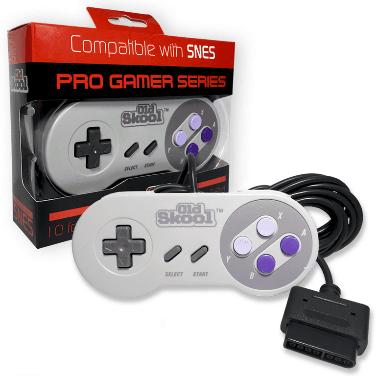 SNES Controller Pro Gamer Series for Super Nintendo by Old Skool Walmart