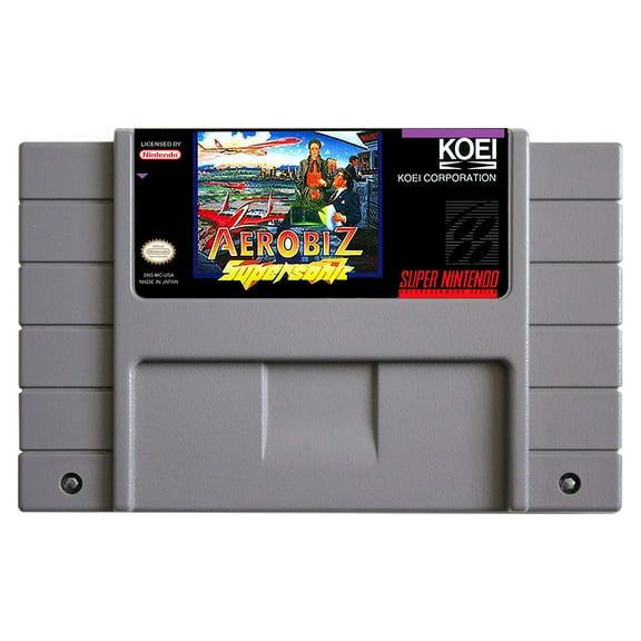 SNES Games Cartridge Aerobiz Supersonic