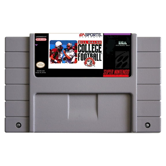 SNES Games Cartridge Bill Walsh College Football