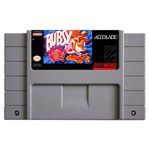 SNES Games Cartridge Bubsy in - Claws Encounters of the Furred Kind