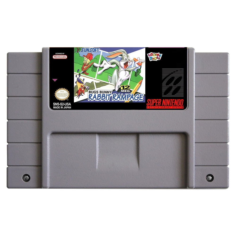 SNES Games Cartridge Bugs Bunny - Rabbit Rampage - Walmart.com