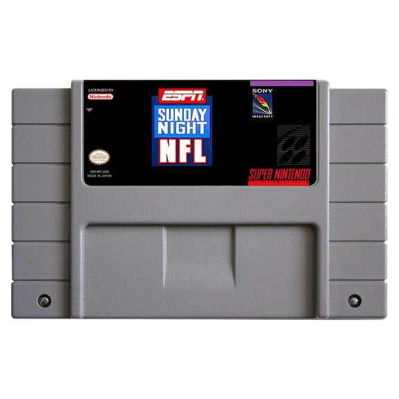 SNES Games Cartridge ESPN Sunday Night NFL