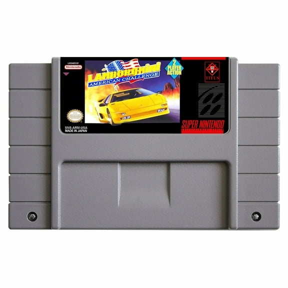 SNES Games Cartridge Lamborghini American Challenge