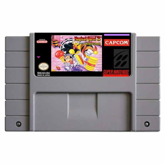 SNES Games Cartridge Mickey ' Donald Magical Adventure 3