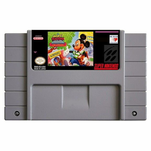 SNES Games Cartridge Mickey's Playtown Adventure - A Day of Discovery!
