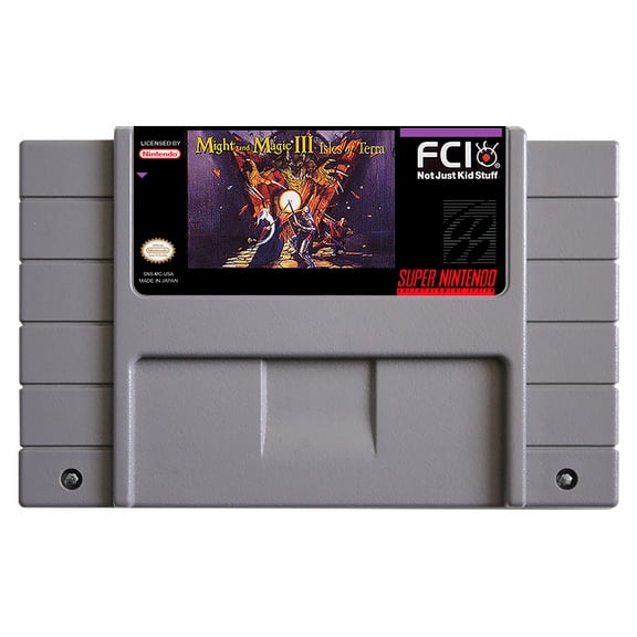 SNES Games Cartridge Might and Magic III - Isles of Terra