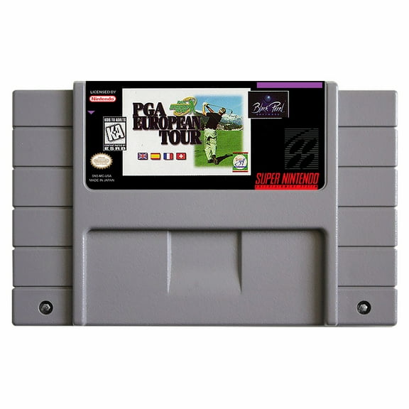 SNES Games Cartridge PGA European Tour